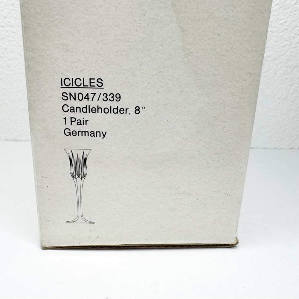 Mikasa Icicles German Crystal 8” Candlesticks - Picture 14 of 16